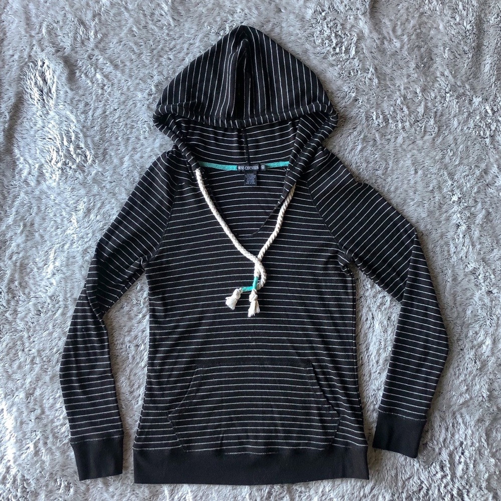 Miss Chievous Striped Pullover Hoodie